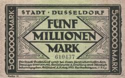 Düsseldorf - Stadt - 21.8.1923 - 5 Millionen Mark