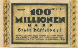 Düsseldorf - Stadt - 15.9.1923 - 1.4.1924 - 100 Millionen Mark