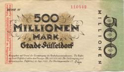 Düsseldorf - Stadt - 20.9.1923 - 1.4.1924 - 500 Millionen Mark