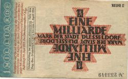 Düsseldorf - Stadt - 28.9.1923 - 1.4.1924 - 1 Milliarde Mark