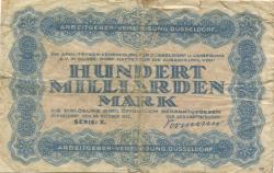 Düsseldorf - Arbeitgeber-Vereinigung für Düsseldorg und Umgegend eV - 26.10.1923 - 100 Milliarden Mark