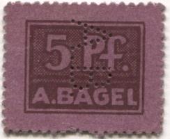 Düsseldorf - Bagel, A., Druckerei - -- - 5 Pfennig