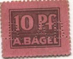 Düsseldorf - Bagel, A., Druckerei - -- - 10 Pfennig
