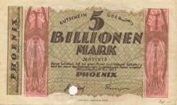 Düsseldorf - Phoenix AG für Bergbau und Hüttenbetrieb - 10.10.1923 - 5 Billionen Mark