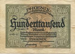 Düsseldorf - Phoenix AG für Bergbau und Hüttenbetrieb - 15.7.1923 - 100000 Mark