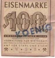 Düsseldorf - Verwaltung für Wirtschaft des vereinigten Wirtschaftsgebietes, Amt für Stahl und Eisen - 1.Halbjahr 1948 - 100 kg