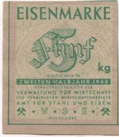 Düsseldorf - Verwaltung für Wirtschaft des vereinigten Wirtschaftsgebietes, Amt für Stahl und Eisen - 2.Halbjahr 1948 - 5 kg