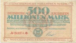 Duisburg - Stadt - 25.9.1923 - 500 Millionen Mark