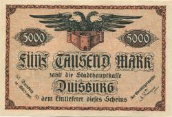 Duisburg - Stadt - 22.3.1923 - 5000 Mark