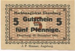 Ebersberg - Markt - 15.12.1916 - 5 Pfennig 