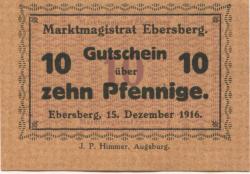 Ebersberg - Markt - 15.12.1916 - 10 Pfennig 