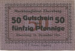 Ebersberg - Markt - 15.12.1916 - 50 Pfennig 