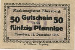 Ebersberg - Markt - 15.12.1916 - 50 Pfennig 