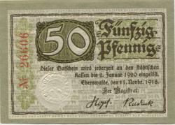 Eberswalde - Stadt - 11.11.1918 - 2.1.1920 - 50 Pfennig 