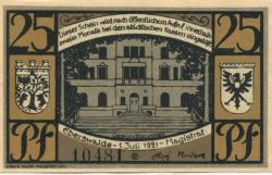 Eberswalde - Stadt - 1.7.1921 - 25 Pfennig 