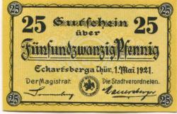 Eckartsberga - Stadt - 1.5.1921 - 25 Pfennig 