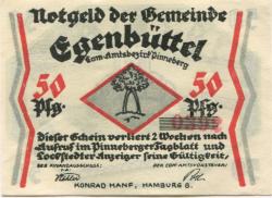 Egenbüttel (heute: Rellingen) - Gemeinde - -- - 50 Pfennig 