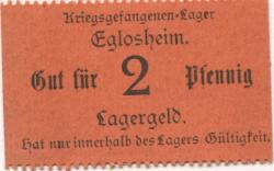 Eglosheim (heute: Ludwigsburg) - Kriegsgefangenen-Lager - -- 2 Pfennig 