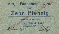 Einswarden (heute: Nordenham) - Frerichs, J. & Co AG, Werft - Juni 1921 - 10 Pfennig