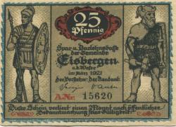 Eisbergen (heute: Porta Westfalica) - Spar- und Darlehnskasse - März 1921 - 25 Pfennig
