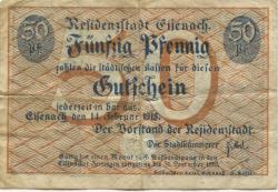 Eisenach - Stadt - 14.2.1918 - 31.12.1919 - 50 Pfennig