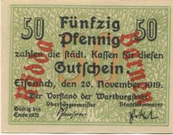 Eisenach - Stadt - 20.11.1919 - 31.12.1921 - 50 Pfennig