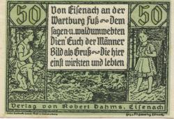 Eisenach - Dahms, Robert, Verlag - -- - 50 Pfennig