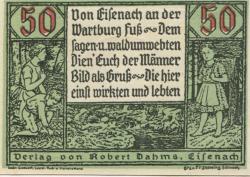 Eisenach - Dahms, Robert, Verlag - -- - 50 Pfennig