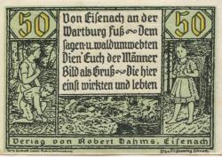 Eisenach - Dahms, Robert, Verlag - -- - 50 Pfennig