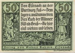 Eisenach - Dahms, Robert, Verlag - -- - 50 Pfennig