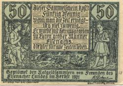 Eisenach - Dahms, Robert, Verlag - Herbst 1921 - 50 Pfennig
