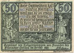 Eisenach - Dahms, Robert, Verlag - Herbst 1921 - 50 Pfennig