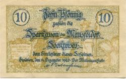 Eisleben - Mansfelder Seekreis - 14.12.1920 -10 Pfennig