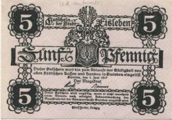 Eisleben - Stadt - 1.6.1917 - 5 Pfennig