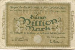 Elberfeld (heute: Wuppertal) - Stadt - 10.8.1923 - 1 Million Mark