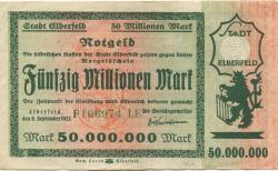 Elberfeld (heute: Wuppertal) - Stadt - 8.9.1923 - 50 Millionen Mark