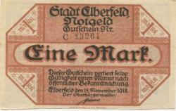 Elberfeld (heute: Wuppertal) - Stadt - 15.11.1918 - 1 Mark