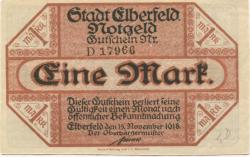 Elberfeld (heute: Wuppertal) - Stadt - 15.11.1918 - 1 Mark