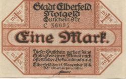 Elberfeld (heute: Wuppertal) - Stadt - 15.11.1918 - 1 Mark