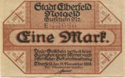 Elberfeld (heute: Wuppertal) - Stadt - 15.11.1918 - 1 Mark
