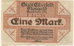 Elberfeld (heute: Wuppertal) - Stadt - 15.11.1918 - 1 Mark