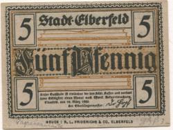 Elberfeld (heute: Wuppertal) - Stadt - 10.3.1920 - 5 Pfennig