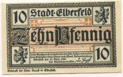 Elberfeld (heute: Wuppertal) - Stadt - 10.3.1920 - 10 Pfennig