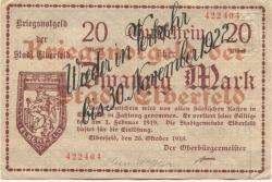 Elberfeld (heute: Wuppertal) - Stadt - - 30.11.1922 - 20 Mark