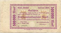 Elberfeld (heute: Wuppertal) - Stadt - 3.8.1923 - 500000 Mark