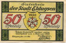 Eldagsen (heute: Springe) - Stadt - 1.6.1921 - 1.2.1922 - 50 Pfennig