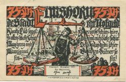 Elmshorn - Stadt - November 1921 - 75 Pfennig