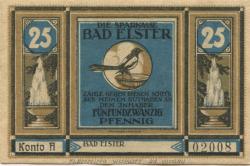 Elster (Bad) - Sparkasse - -- - 25 Pfennig