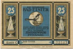 Elster (Bad) - Sparkasse - -- - 25 Pfennig