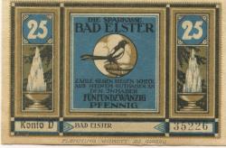 Elster (Bad) - Sparkasse - -- - 25 Pfennig